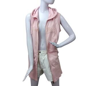 Hale Bob Paris Los Angeles hoodie vest pastel pink size XL